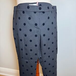 NWT Vineyard Vines Black Polka Dot Cropped Trouser Sz 12